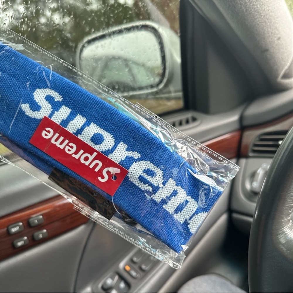 New Era Blue Headband with White Logo